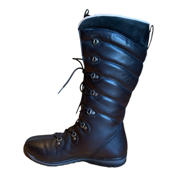 Women’s Helly Hansen Genuine Leather Waterproof Winter Boots Black Size 7 - Picture 3 of 16